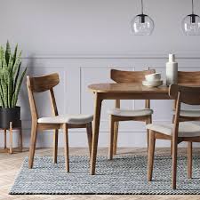 The set is comprised of the hunter mid century 66 x 40 inch solid mango wood rectangular dining table and 6 malden bentwood dining chairs. 2pk Astrid Mid Century Dining Chairs Upholstered Walnut Project 62 Mid Century Dining Table Midcentury Modern Dining Table Mid Century Dining Chairs
