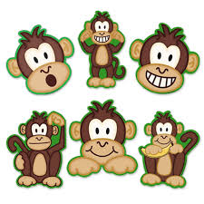 Plus, it also makes a fun classroom or home decoration. Monkeys Assorted Cutouts 6 Each Of 6 Designs 36 Pieces Mardel