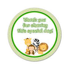 All favors & gifts 쎃. Green Jungle Safari Party Thank You Tag Zebra Giraffe Party Etsy Jungle Safari Party Giraffe Party Baby Shower Favors
