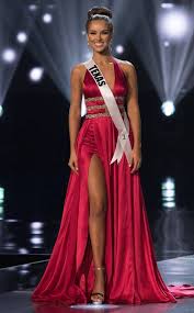 Miss Texas From Miss Usa 2019 Evening Gowns E News Evening Gowns Miss Texas Miss Usa