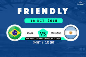One year later, the two arch rivals met for the confederations cup title in germany. Brazil Vs Argentina Live On October 16 Tv Channels Kick Off Time Head To Head Statistics Live Soccer Tv