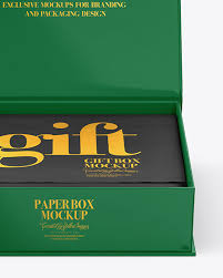 Download Opened Glossy Box Mockup In Box Mockups On Yellow Images Object Mockups PSD Mockup Templates