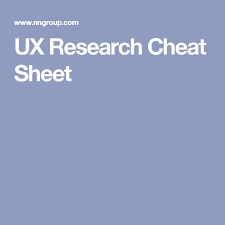 Ux Research Cheat Sheet Cheat Sheets Research Cheating