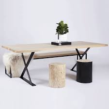 That's why we love this sleek bench. The Alexandria Dining Table Is Made With A Solid Elm Wooden And Timber Top With Black Powder Coated Dining Table Solid Wood Dining Room Industrial Dining Table