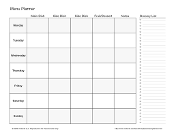 Meal Planner Template For Excel Weekly Meal Planner Template Meal Planner Template Weekly Menu Planners