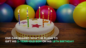 Guaranteed safe and secure checkout via: Dad Plans Amazing 18th Birthday Gift For 2 Year Old Son
