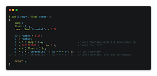 Fast inverse square root