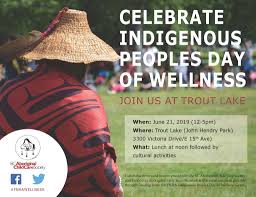 Indigenous peoples' day is a holiday that celebrates and honors native american peoples and commemorates their histories and cultures. Join Bcaccs At Trout Lake On National Indigenous Peoples Day Bc Aboriginal Child Care Society