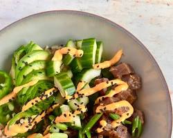 Image of Tuna Poke Bowls with Brown Rice and Edamame