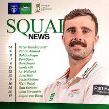 𝗦𝗤𝗨𝗔𝗗 𝗡𝗘𝗪𝗦: 📝 Several big boosts for Leicestershire, as Rehan  Ahmed, Ian Holland, Josh Hull and Tom Scriven return to red-ball  contention. 🔴 Liam Trevaskis has recovered from a finger injury, while