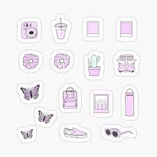 Buy el nido 100 purple stickers, aesthetic stickers, cute stickers, laptop stickers, vinyl stickers, sticker for water bottles, computer waterproof stickers . Vsco And Aesthetic Purple Sticker Pack Sticker By Pastel Paletted Print Stickers Coloring Stickers Hydroflask Stickers