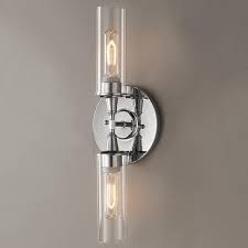 Bathroom wall sconce lights from shades of light! Double Bullet Glass Wall Sconce Contemporary Wall Sconces Wall Sconce Shade Glass Wall Sconce