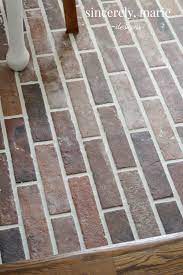 I knew it had to be thin brick veneer and i sealing your diy brick floors. Diy Faux Brick Flooring Sincerely Marie Designs