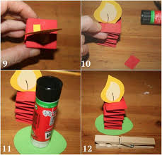 Adventskranz Basteln Kindern Papier Kerze Falten Wascheklammer Adventskranz Basteln Weihnachtskranze Basteln Kerzen Basteln
