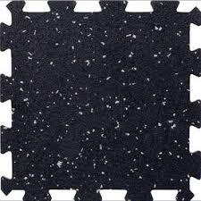 Apache Mills Inc 12 Pack 12 In X 12 In Black With Gray Specks Loose Lay Color Flecked Rubber Rubber Tiles Multipurpose Flooring Rubber Flooring For Basement