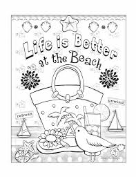 Beach Themed Page From Artist Barbara Ann Kenney S Coloring Therapy Book For Sale On Amazon Com Called Cho Coloring Pages Beach Coloring Pages Coloring Books