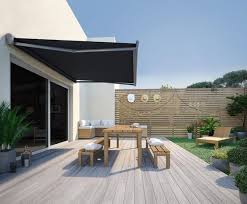 Store Banne Motorise Nori Coffre Integral 5 X 3 M Gris Naterial Stores Exterieurs Store Banne Motorise Idees De Patio