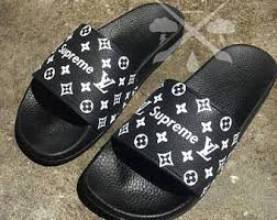 Black And White Louis Vuitton Shoes Louis Vuitton Luxe Lv Concepteur Personnalise Diapositives Louis Vuitton Shoes Louis Vuitton Slides European Shoes