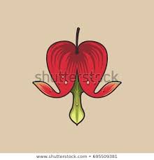 Bleeding Heart Flower Icon Vector Illustration Flower Icons Vector Illustration Bleeding Heart