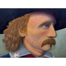 American Oil Painting Civil War Portrait General George Custer 1863 After  Benjamin Brady, Framed