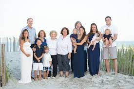 Navy And White Outfits Extended Family Session Family Beach Session Group Posing Family Photography Outfits Family Photo Outfits Extended Family Photography