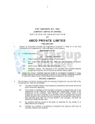Where should the memorandum and articles of association be stored? Sample Articles Of Association