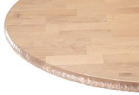 Yourtablecloth Heavy Duty Clear Vinyl Round Fitted Tablecloth Table Cover Elasticized Tablecloth Great For Fitted Tablecloths Round Table Covers Table Cloth