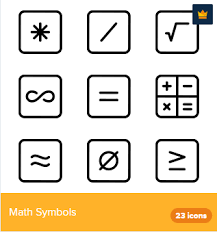 23 Premium Vector Icons Of Math Symbols Designed By Deemakdaksina Symbols Symbol Design Icon