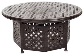 This fire pit table makes a perfect centerpiece for entertaining guests. Stinson 52 Outdoor Gas Firepit Table With Doors Chat Height Traditional Fire Pits By Ipatio