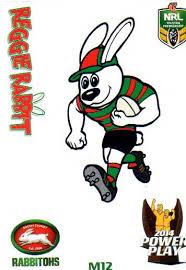 South sydney rabbitohs logo embroidery design. 2014 Nrl Power Play Mascot Sticker M12 South Sydney Rabbitohs Diggaz Trading Cards