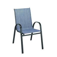 Online shopping for patio dining chairs from a great selection at patio, lawn & garden store. Hampton Bay Mix Match Sling Patio Dining Stack Chair In Denim The Home Depot Canada