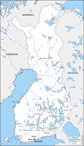 Todos os hotéis de finlândia. Finlandia Mapa Livre Mapa Em Branco Livre Mapa Livre Do Esboco Mapa Basico Livre Fronteiras Hidrografia Principais Cidades Nomes