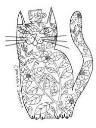 Adorable cats in a basket. Tea Cup Cat Free Colouring Page Paperblog