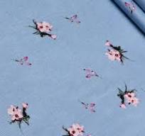 Viscose cotton fabric 60/40 Twill dress fabric Сotton Small flowers print Apparel fabric 141 g/ sq.m. - 145cm / 57" wide - from 1/2m cut