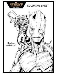 Rocket Groot Printable Coloring Page Guardians Of The Galaxy Spiderman Coloring Superhero Coloring Pages Coloring Pages