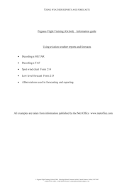 Decoding A Taf Pegasus Flight Training Oxford