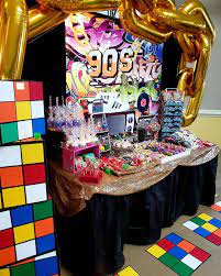 These 90s party kits and 90s party decorations are exclusive to discount party supplies feature some of your favorite memorabelia from the 90s. 90 S Birthday Party Ideas Photo 22 Of 33 90s Theme Party 90th Birthday Party Theme 90s Birthday Party