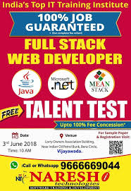 Best Dotnet Online Training Institute In Hyderabad Nareshit Is The Best Dotnet Online Training Institute In Hyderabad Sample Paper Full Stack Web Development