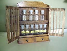 Thrifty style team giveaway including 6 glass apothecary jars and a diy magnesium oil kit. Vintage Wooden Spice Rack Unused Apothecary Cabinet With Glass Bottles Jars Made In Japan Pat Yoshikawa Wooden Spice Rack Spice Rack Glass Bottles