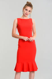 People By Fabrika Kirmizi Beli Fiyonklu Midi Elbise Elbisebul Midi Elbise Elbise The Dress