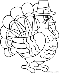 This picture is all about color combination. Pretty Turkey In The Pilgrim Hat Coloring Page Coloringall