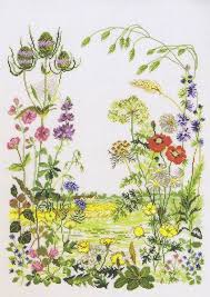 Floral fabric photoshop brushes 3. Meadow Flowers With Spider S Web Cross Stitch Kit By Permin Of Copenhagen