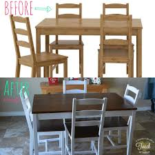 Ikea Kitchen Table Makeover Tutorial Kitchen Table Makeover Table Makeover Ikea Table