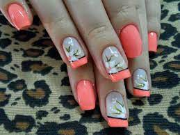Flores Manicura De Unas Unas Decoradas Unas Naranjas Decoradas