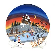 Assiette Decorative Barbara Furstenhofer Plaque Murale Etsy Decoration Hiver Decoration Assiette Plaque Murale