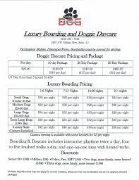 Explore other popular pets near you from over 7 million businesses with over 142 million reviews and opinions from yelpers. Boarding Price Sheet Revised 2 1 16 Dog Boarding Prices Daycare Prices Dog Daycare