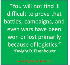 The present military logistics system would be planning in such a manner that military forces should be able to sustain the men and material for any type of war scenarios. Supply Chain Quotes By Top Leaders Everything Supply Chain