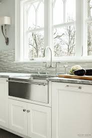 Stainless steel sinks are the most common and offer a traditional look. Classic Transitional White Kitchen Home Bunch Interior Design Ideas