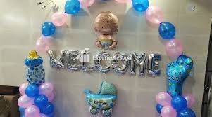 To welcome baby nivya to his home. New Born Baby Welcome Decoration Delhi Ncr Experiencesaga Com