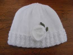 4 Ply Knitting Pattern For Rosebud Baby Beanie With Flower Detail Newborn 5 Years Knitted Flat Simple Yet So Cute Knitting Patterns Baby Hat Patterns Baby Knitting